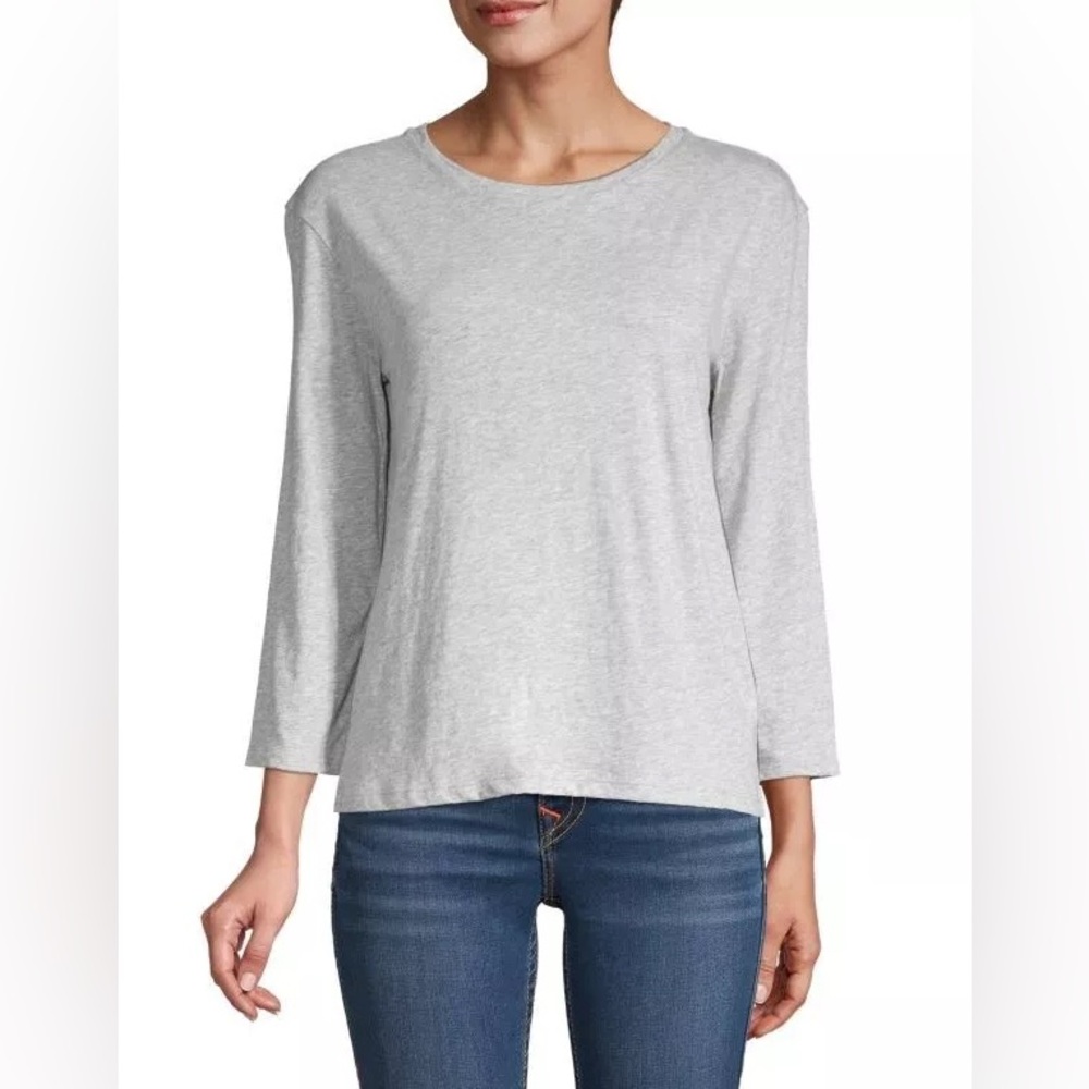 Vince Cotton-Cashmere Long-Sleeve Relaxed Fit T-Shirt
